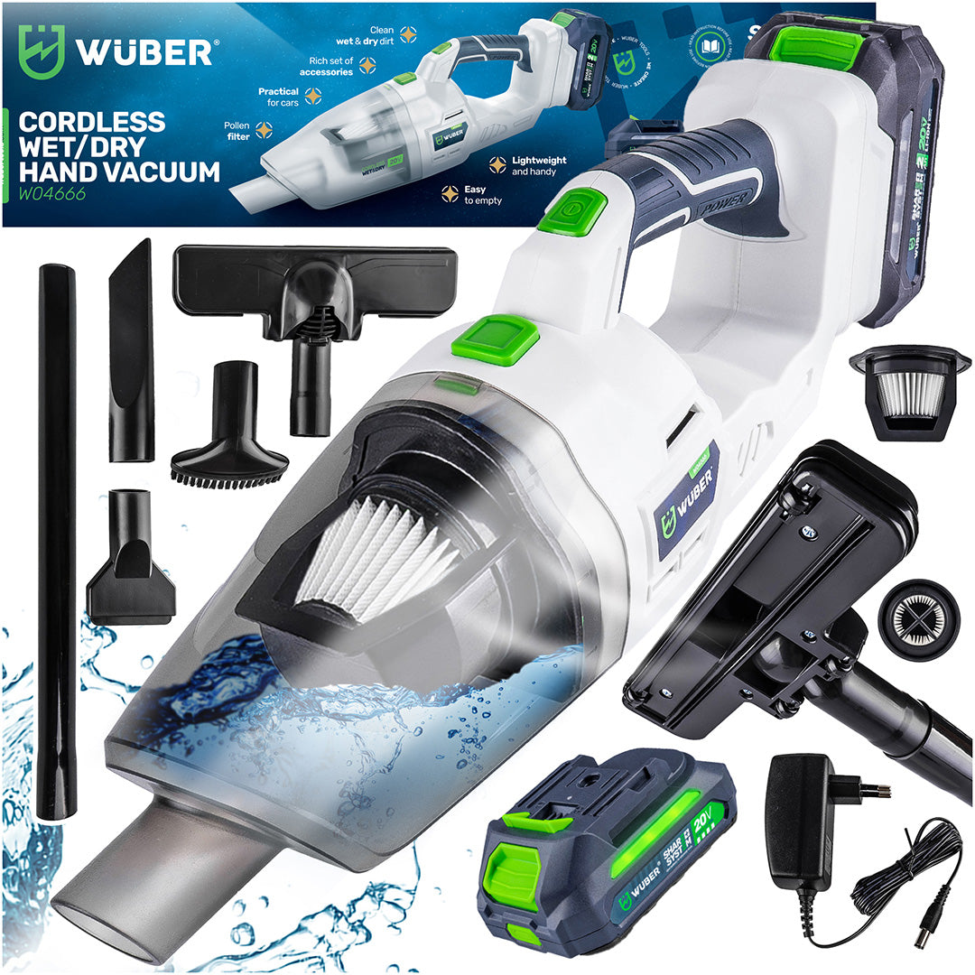 Odkurzacz akumulatorowy 120 W +akumulator WUBER