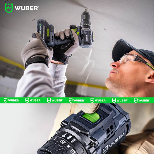 Wiertarko-wkrętarka akumulatorowa z udarem 20 V WUBER