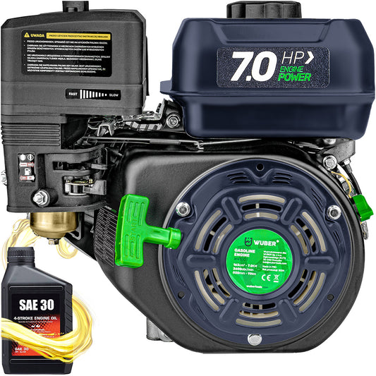 Silnik spalinowy 7 KM wałek 20 mm OVH +olej WUBER