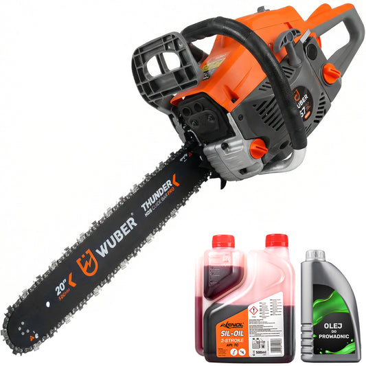 Piła spalinowa łańcuchowa 5,7 KM +olej WUBER