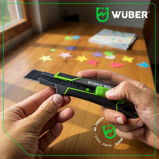 Nóż tapicerski 18 mm aluminiowy z blokadą WUBER