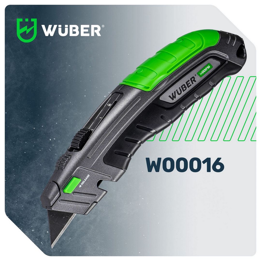 Nóż tapicerski 19 mm aluminiowy +ostrza WUBER