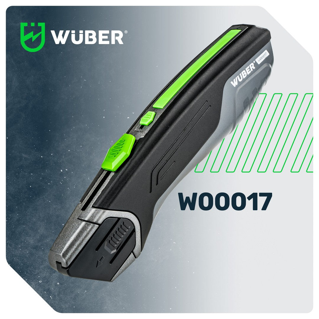 Nóż tapicerski 19 mm aluminiowy +4 ostrza WUBER
