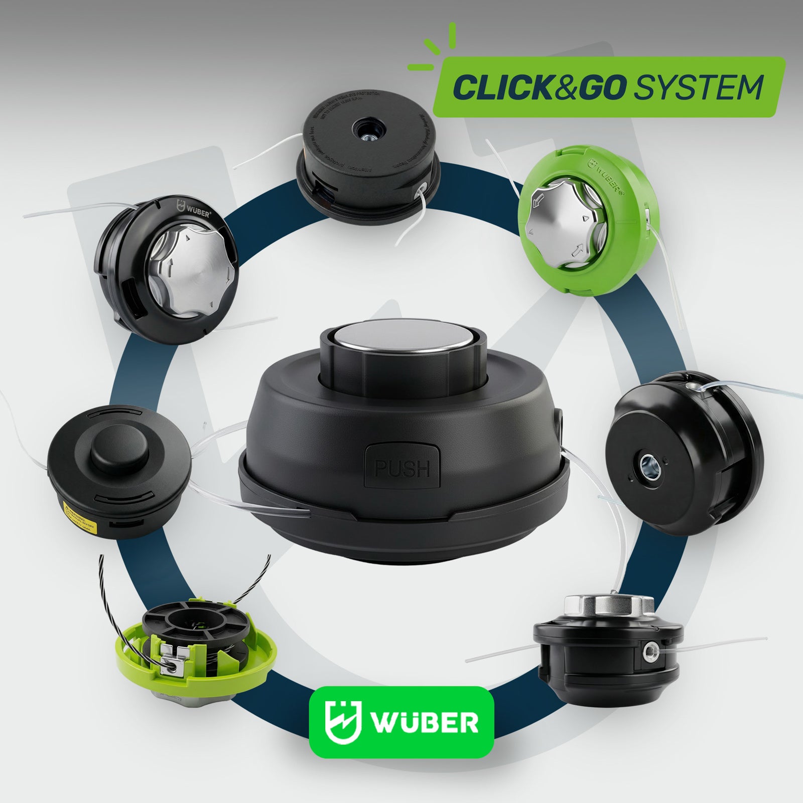 Półautomatyczna głowica żyłkowa 137 mm do kosy spalinowej +żyłka 2,4 mm WUBER