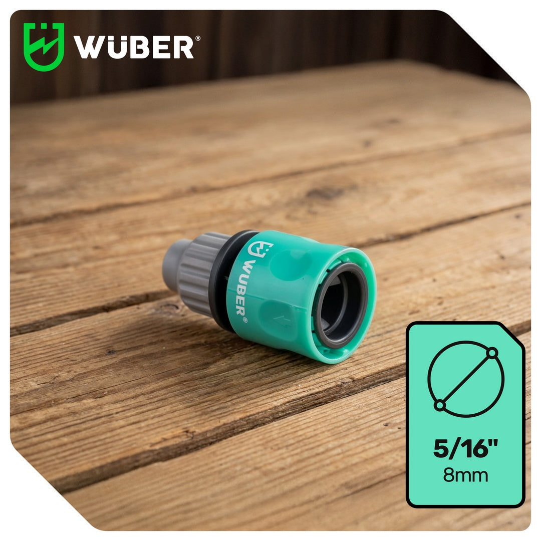 Szybkozłącze przeletowe do węża 5/16" 8 mm łącznik WUBER