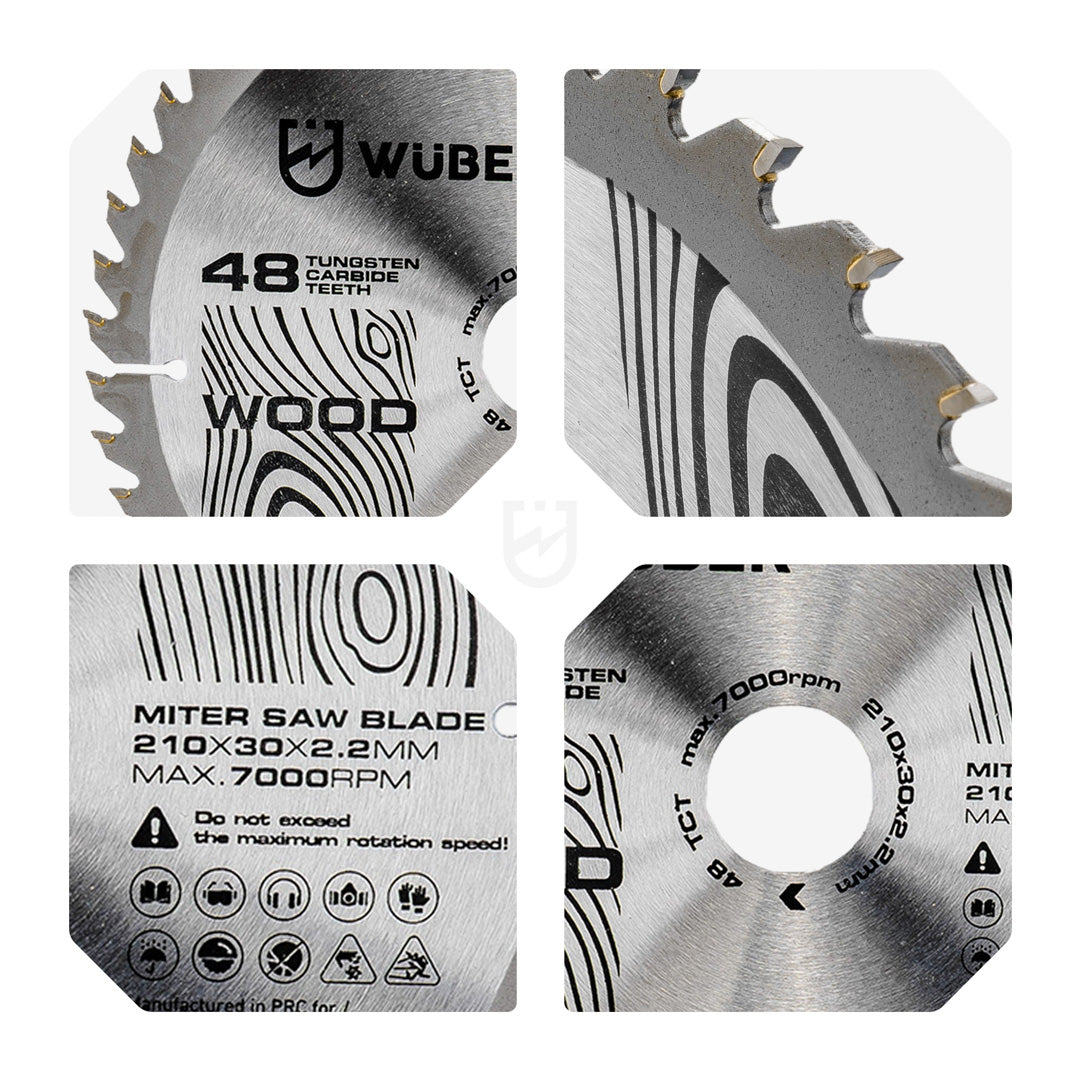 Tarcza widiowa do drewna 210x30 mm 48T WUBER