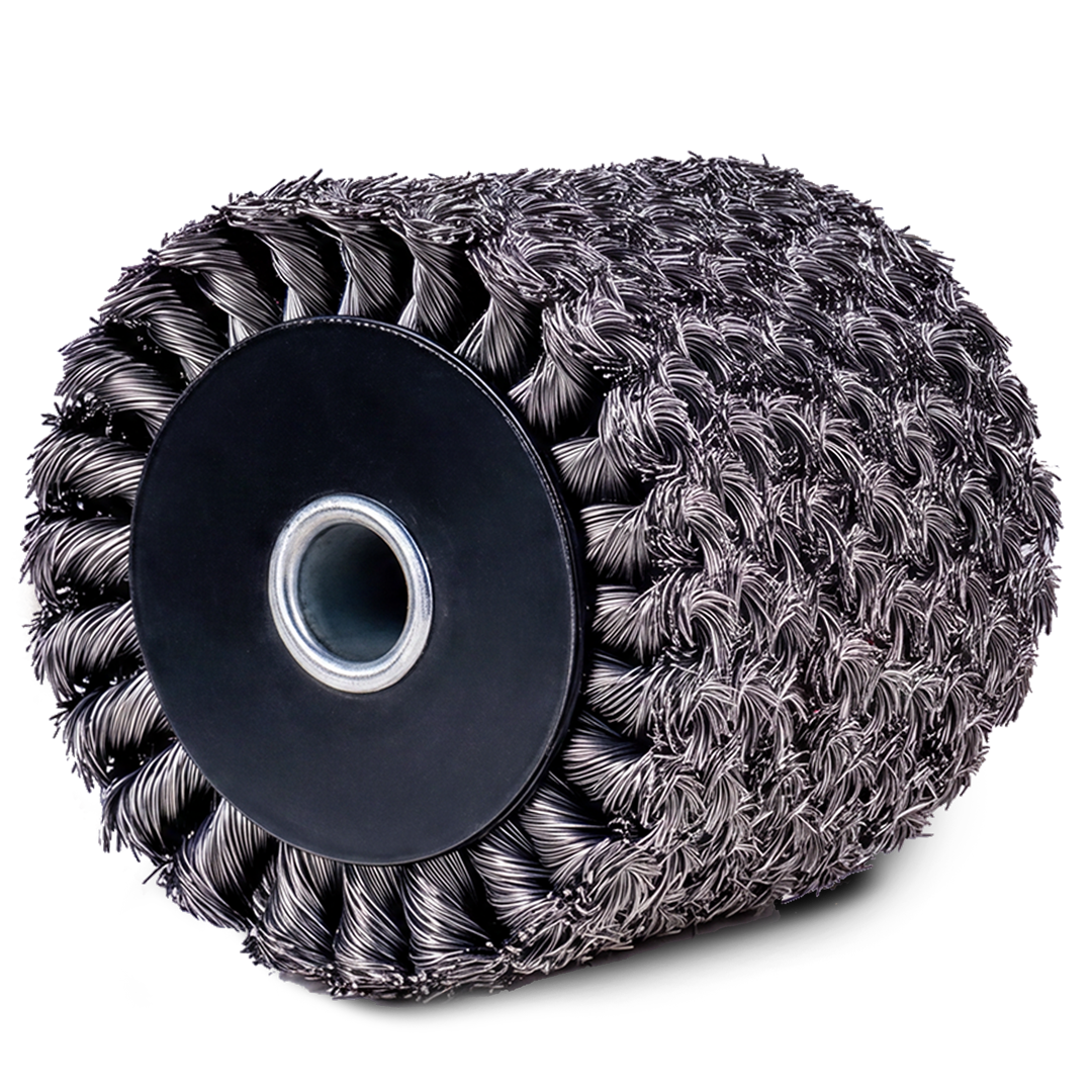 Druciana szczotka do satyniarki stalowa 120x100x19 mm WUBER