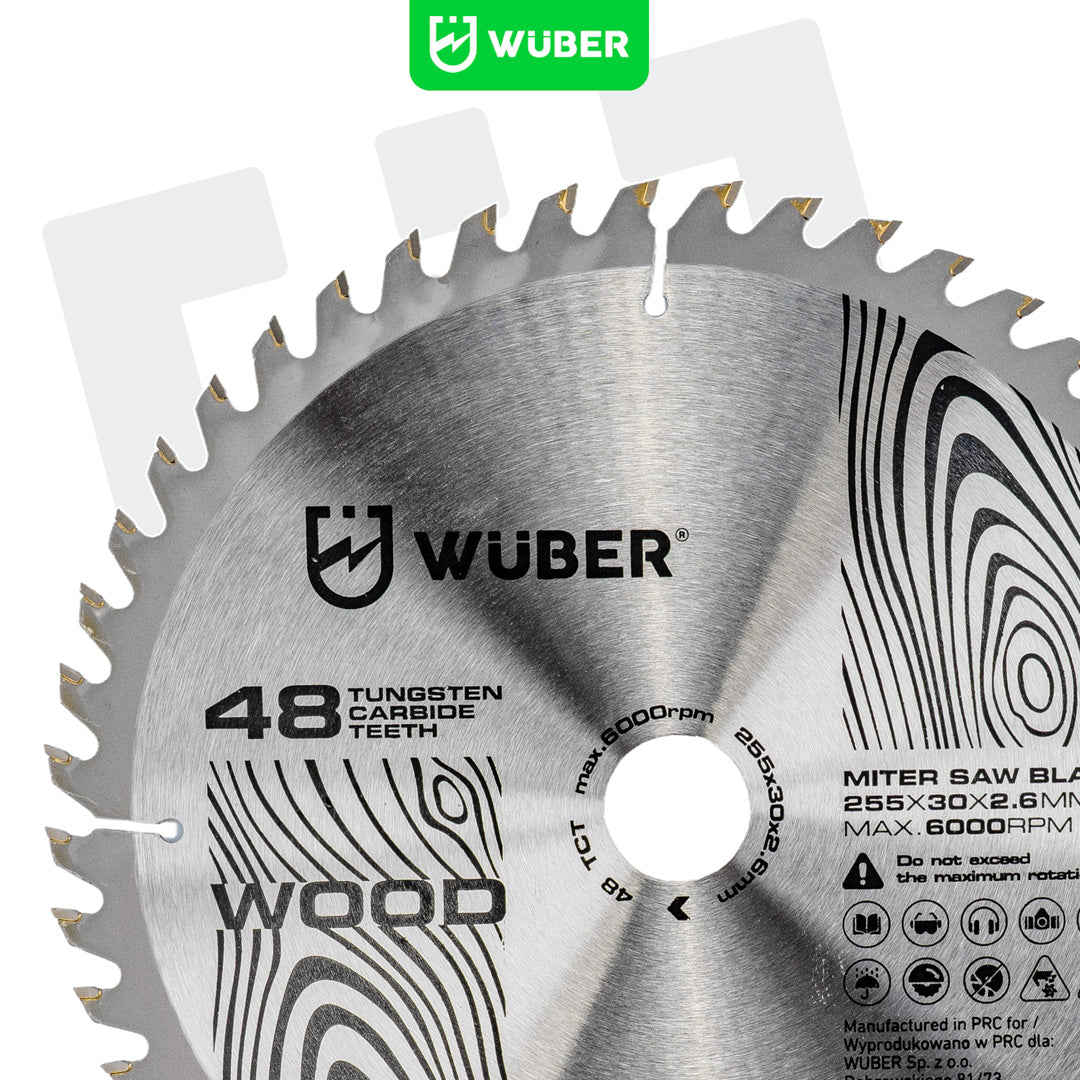 Tarcza widiowa do drewna 255x30 mm 48T WUBER