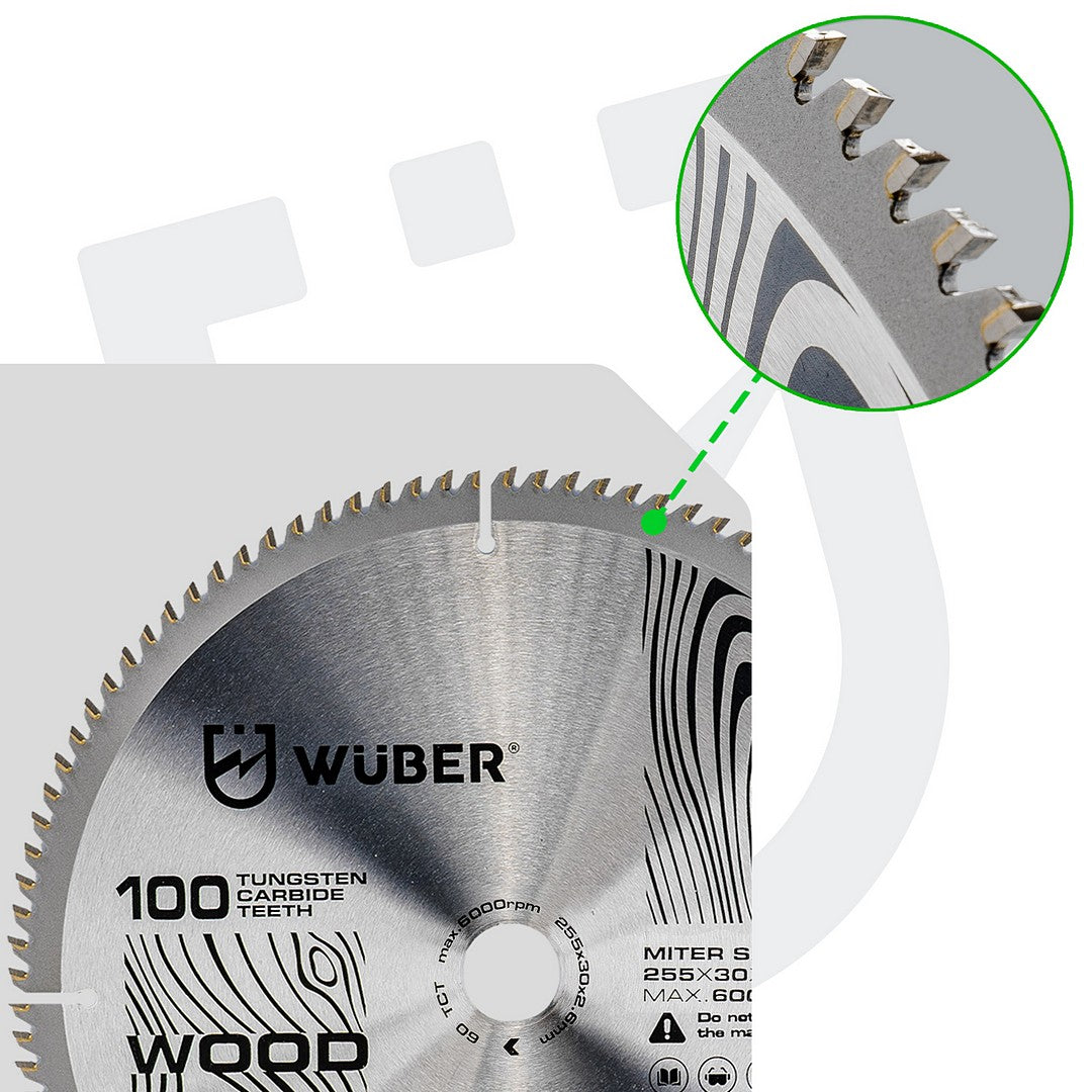 Tarcza widiowa do drewna 255x30 mm 100T WUBER