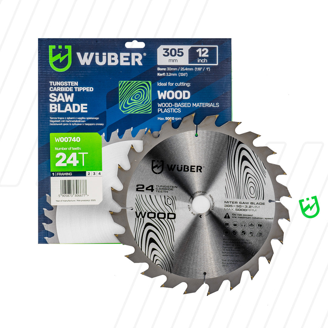 Tarcza widiowa do drewna 305x30 mm 24T WUBER