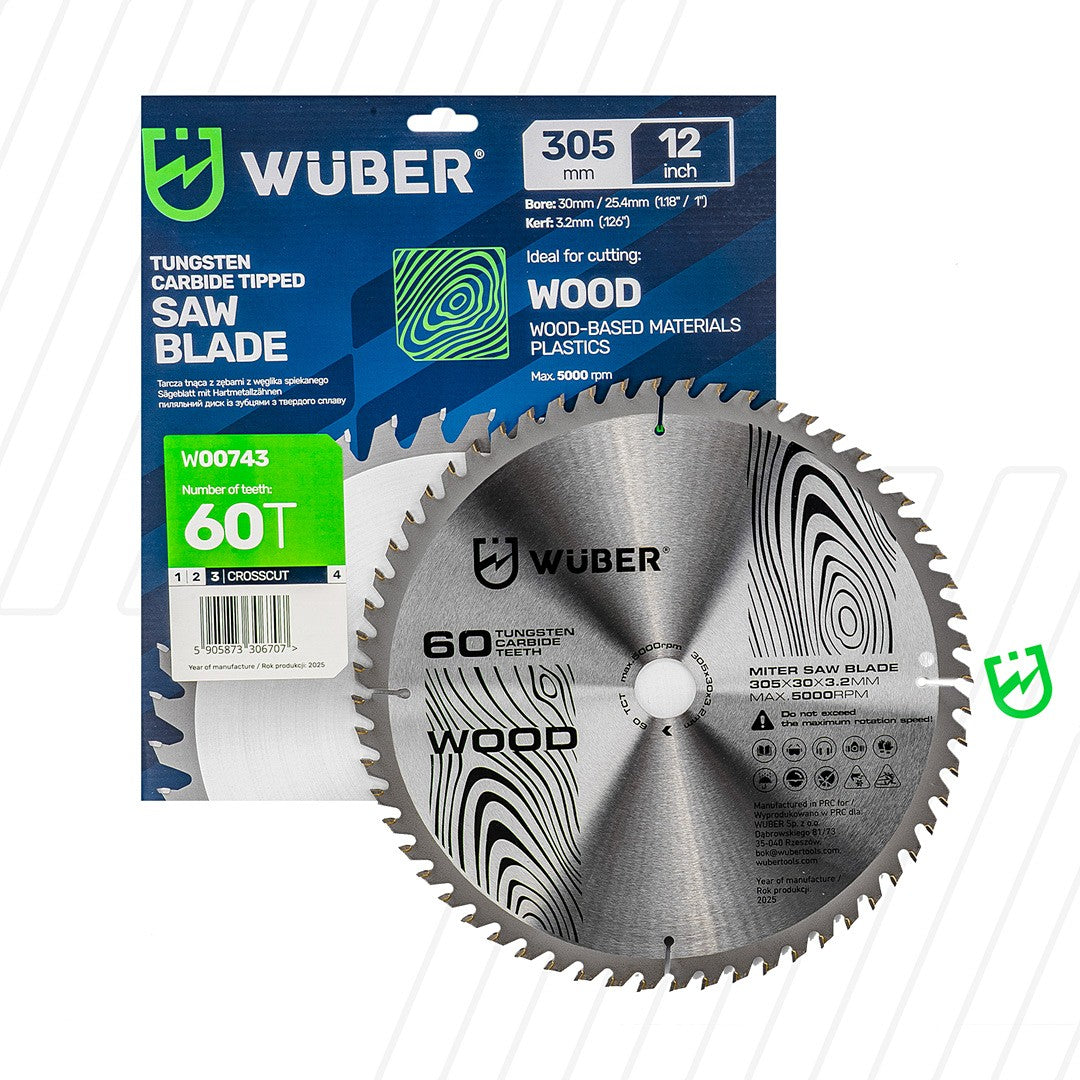 Tarcza widiowa do drewna 305x30 mm 60T WUBER