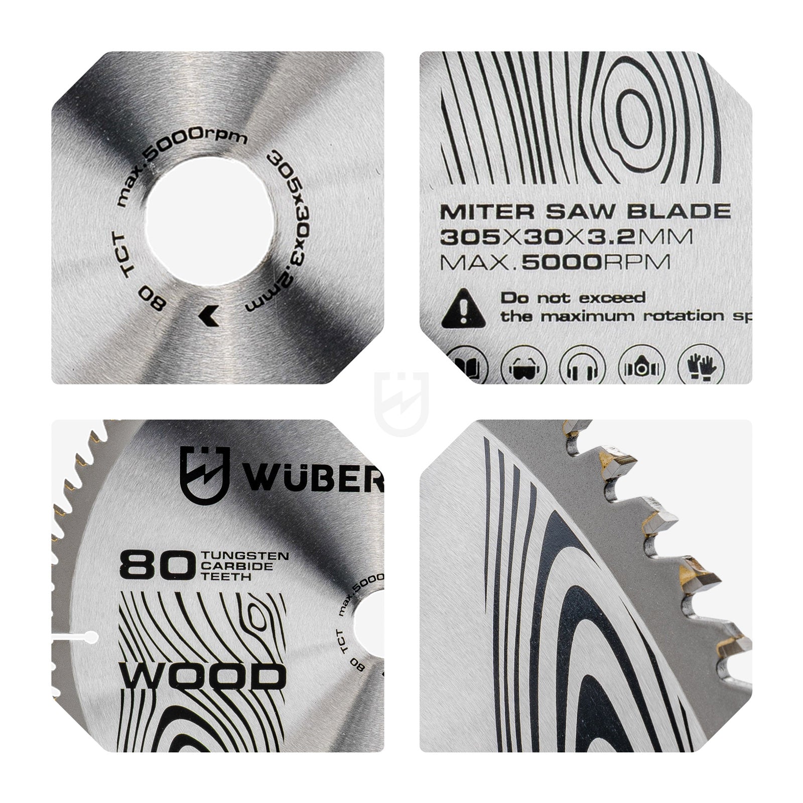 Tarcza widiowa do drewna 305x30 mm 80T WUBER