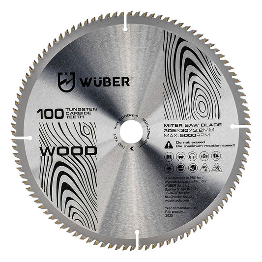 Tarcza widiowa do drewna 305x30 mm 100T WUBER