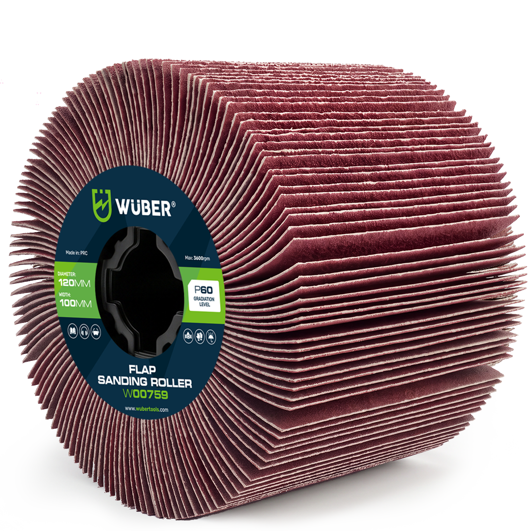Wałek do satyniarki ściernica listkowa 120x100x19 mm P60 WUBER