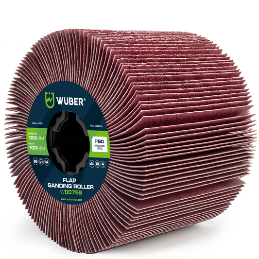 Wałek do satyniarki ściernica listkowa 120x100x19 mm P60 WUBER