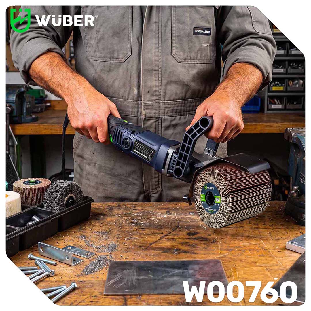Wałek do satyniarki ściernica listkowa 120x100x19 mm P80 WUBER
