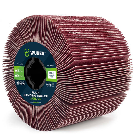 Wałek do satyniarki ściernica listkowa 120x100x19 mm P80 WUBER