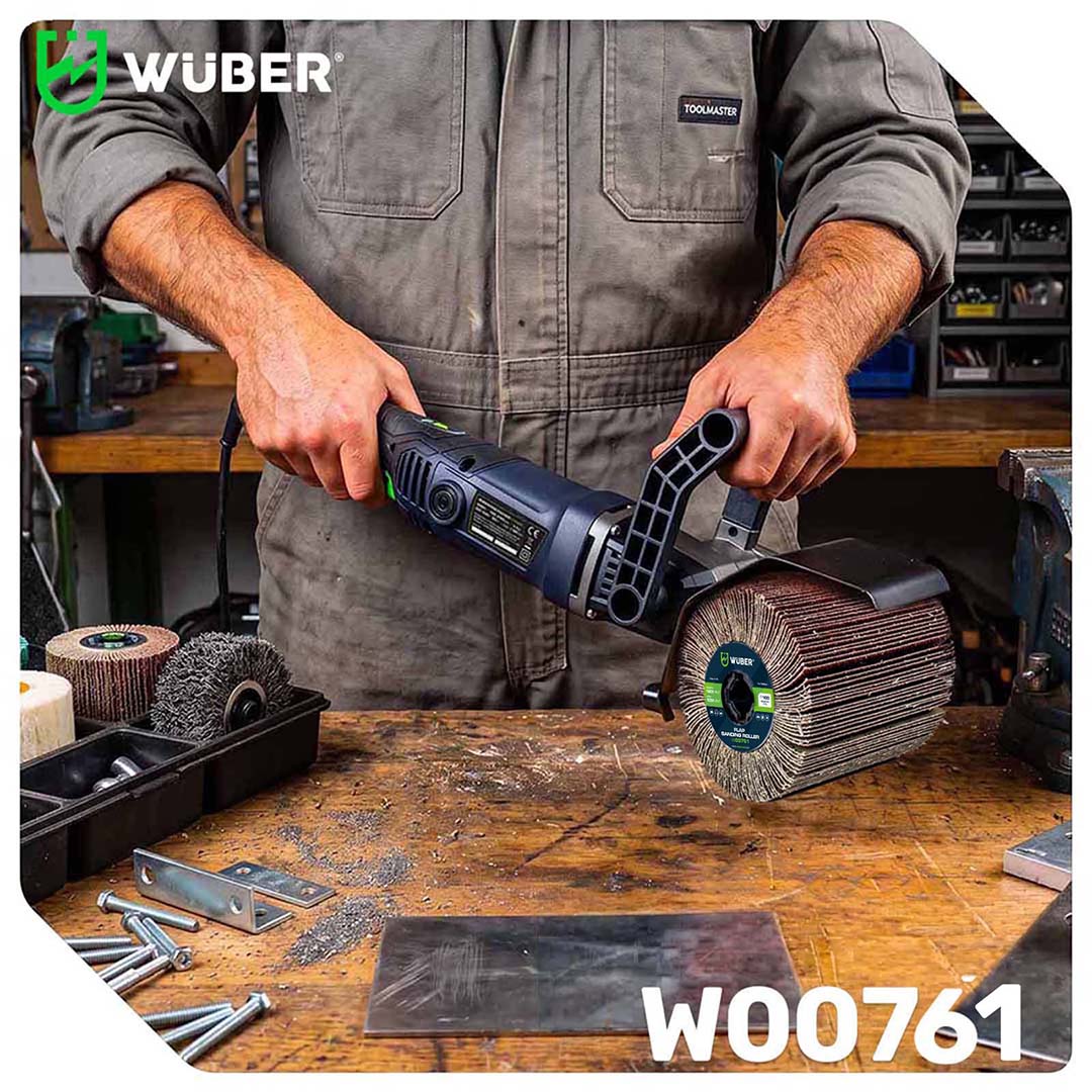 Wałek do satyniarki ściernica listkowa 120x100x19 mm P100 WUBER