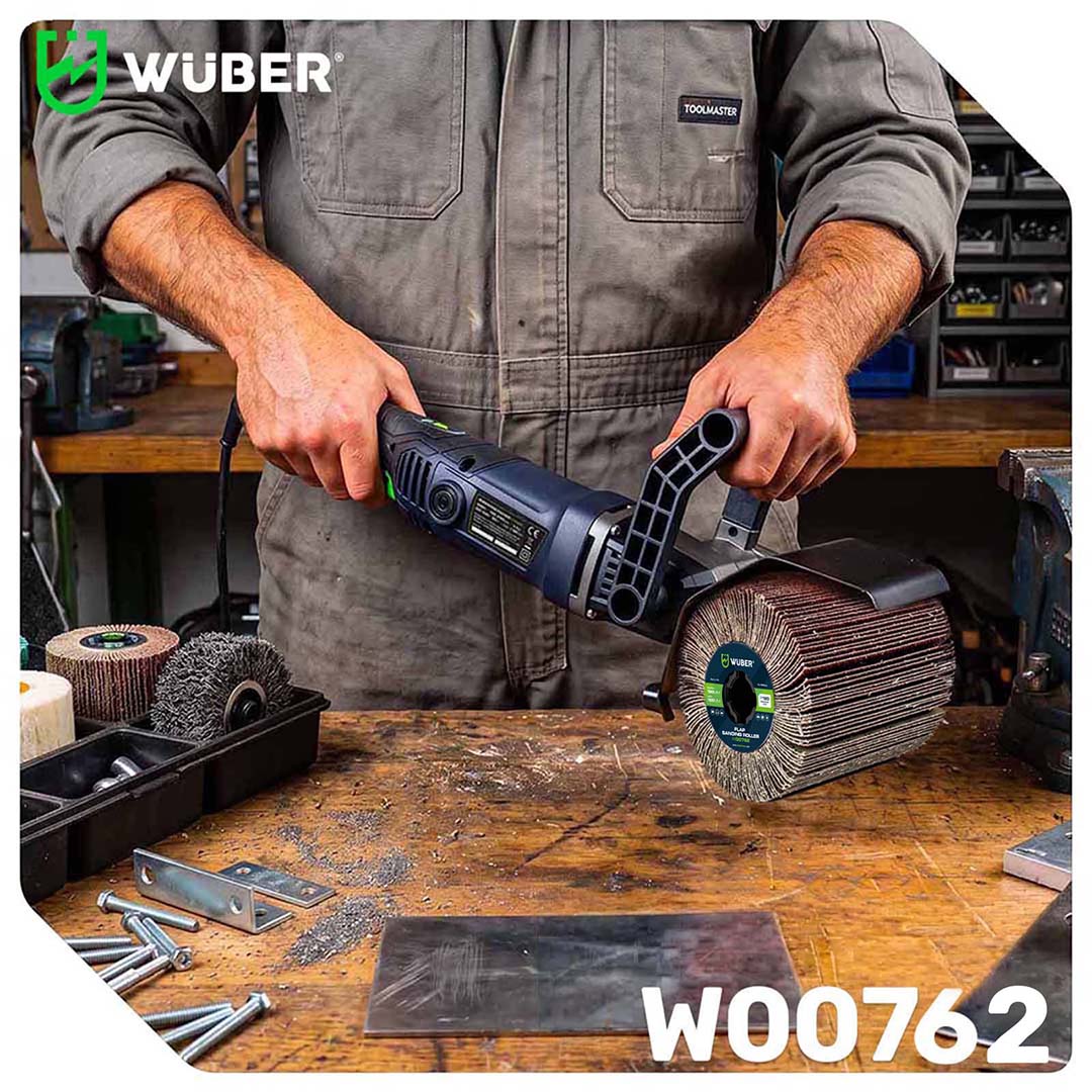 Wałek do satyniarki ściernica listkowa 120x100x19 mm P100 WUBER