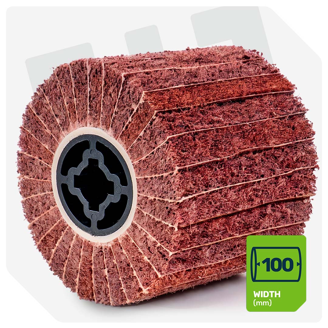 Wałek do satyniarki włóknina ścierna walcowa 120x100x19 mm P60 WUBER