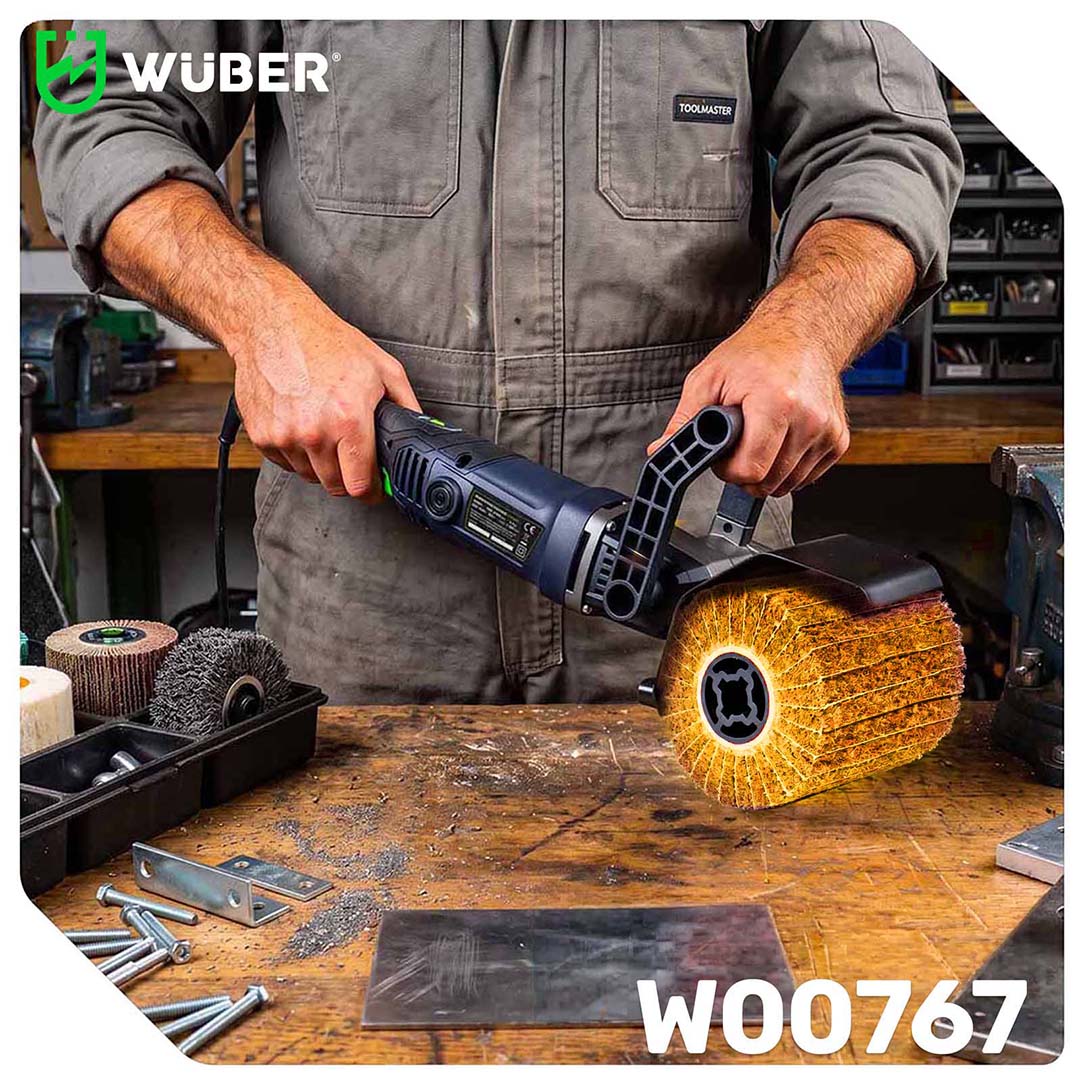 Wałek do satyniarki włóknina ścierna 120x100x19 mm P120 WUBER