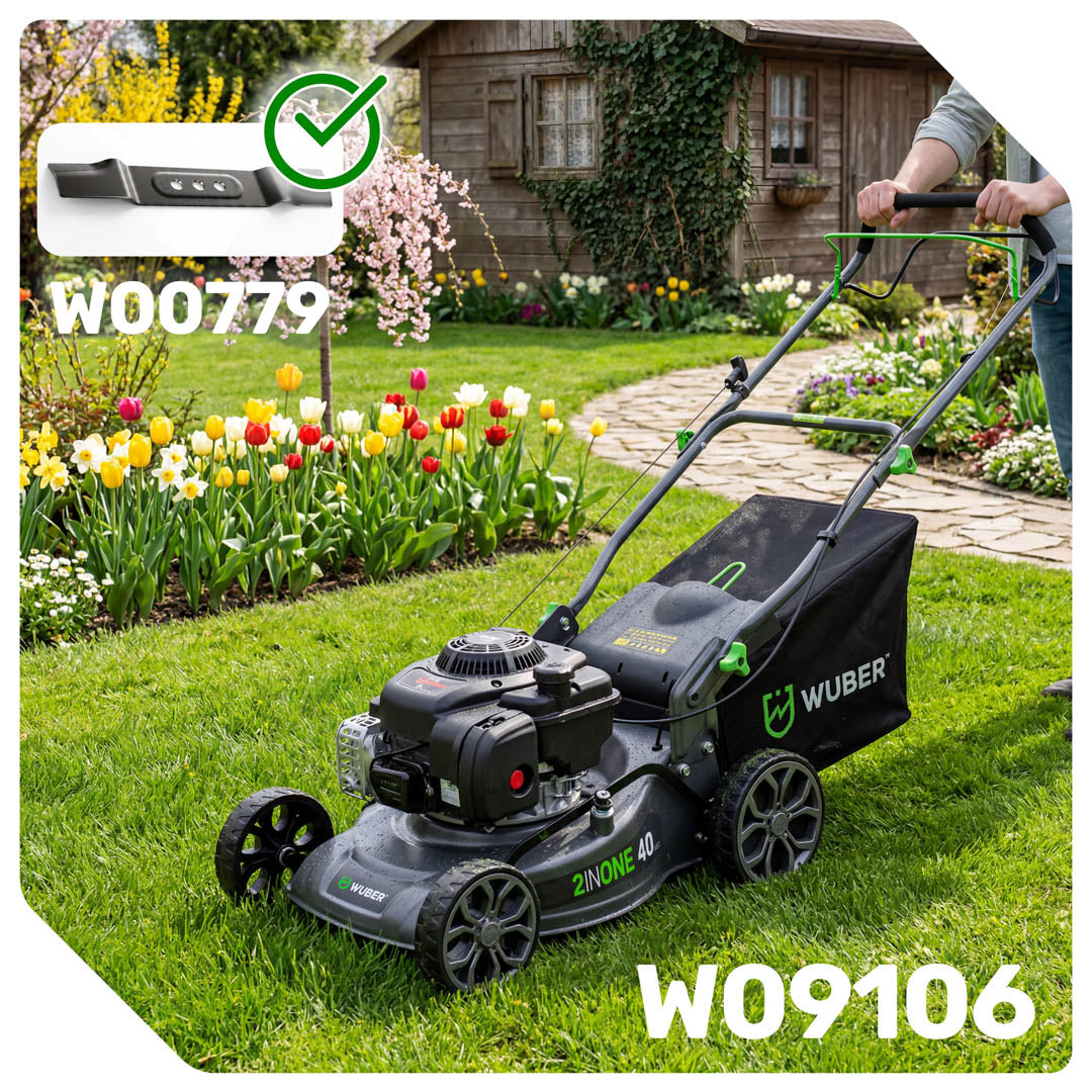 Nóż tnący do kosiarki spalinowej 40 cm prawoskrętny ostrze WUBER
