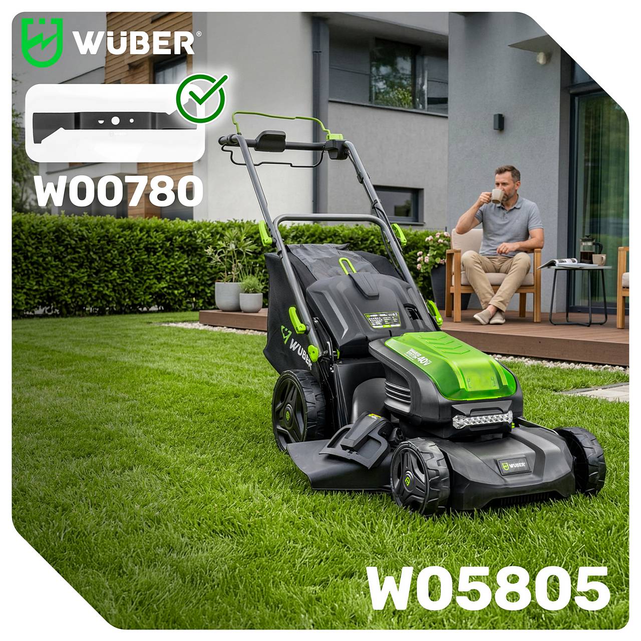 Nóż do kosiarki akumulatorowej 40 V 47 cm ostrze WUBER
