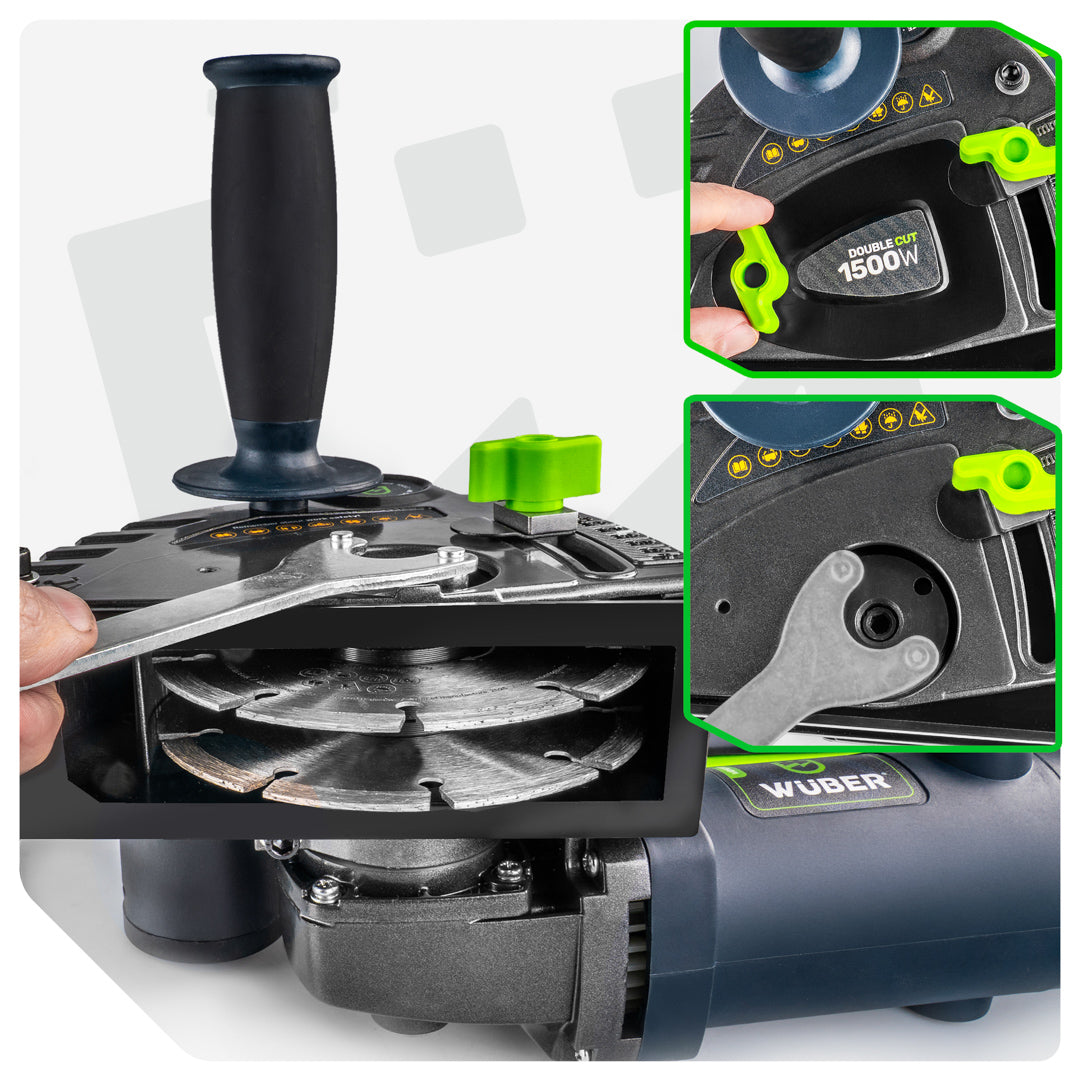Bruzdownica do betonu 125 mm elektryczna +2x tarcza WUBER