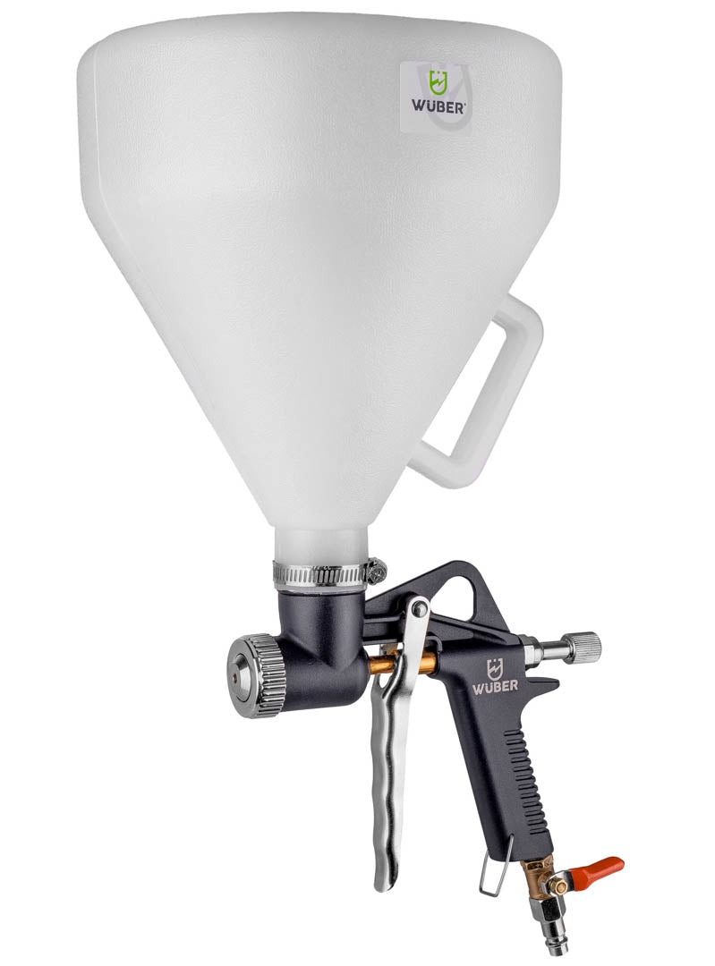 Pistolet pneumatyczny z zbiornikiem - widok z lewej strony