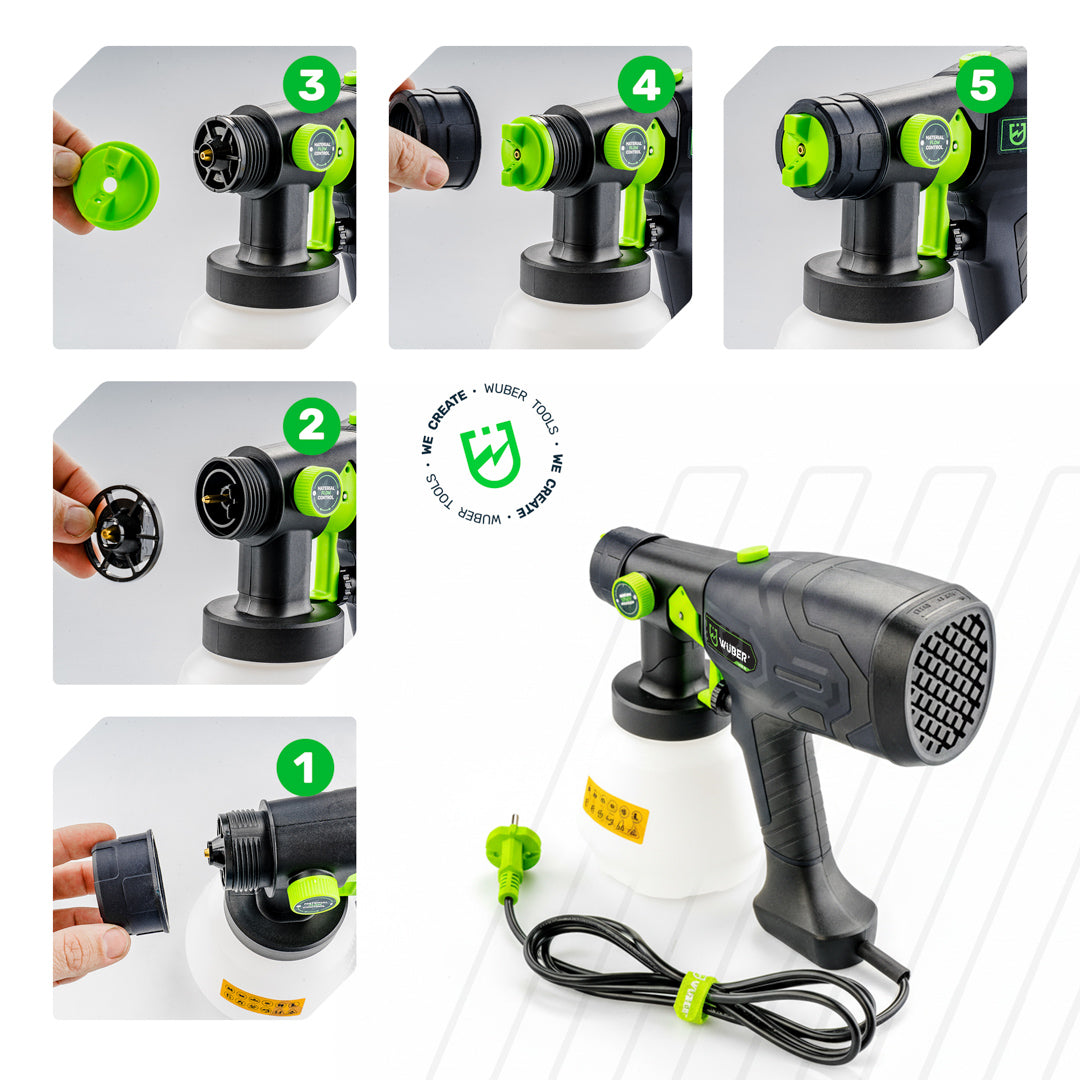 Pistolet malarski 400 W elektryczny WUBER