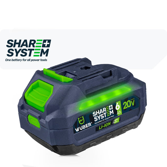 Akumulator bateria Share+ System Li-Ion 20 V 6.0 Ah WUBER