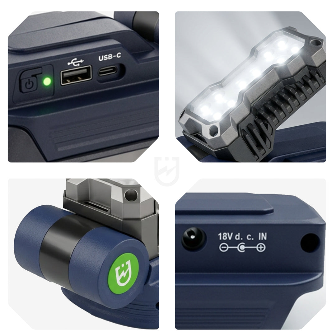 Adapter z lampką LED powerbank 20V USB-C Share+ System WUBER