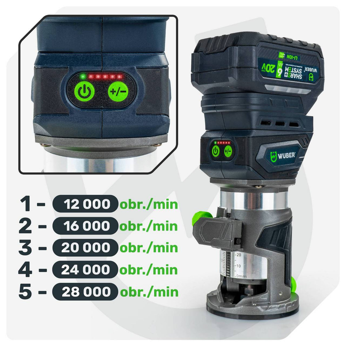 Frezarka górnowrzecionowa Share+ System 20 V SOLO WUBER