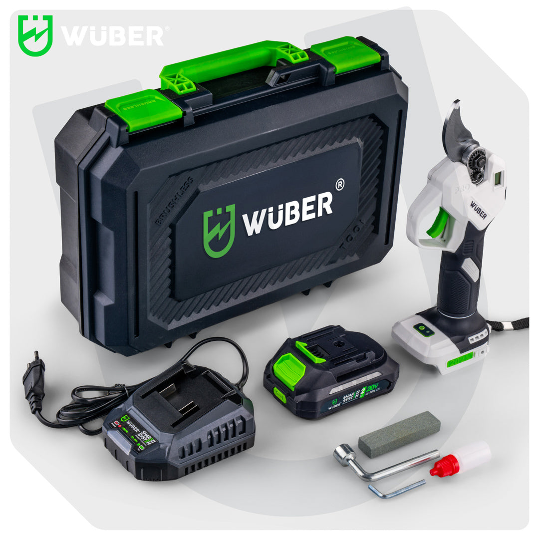 Sekator akumulatorowy nożyce 20V [Zestaw: Bateria 2.0 Ah i Ładowarka] WUBER