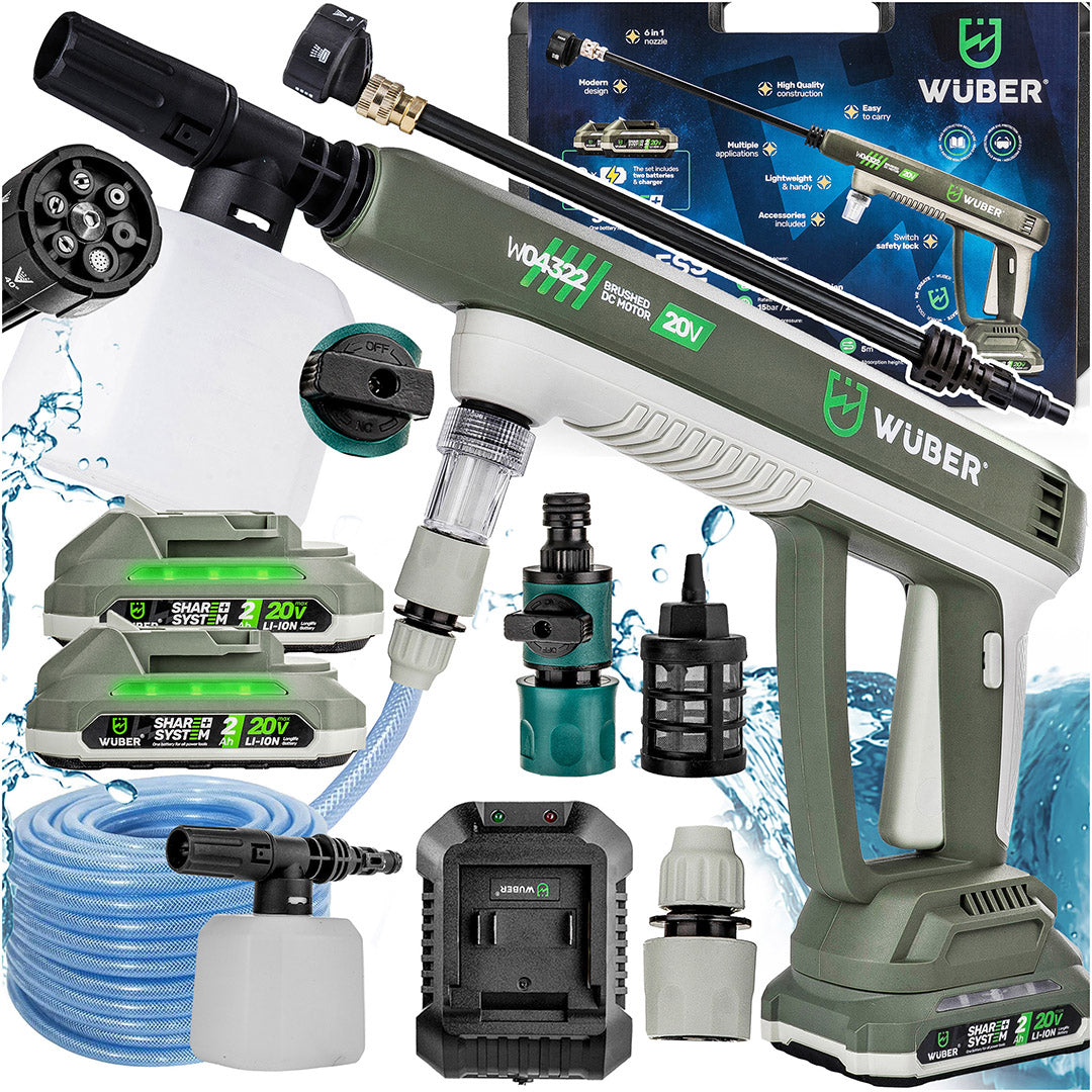 Myjka ciśnieniowa akumulatorowa 20 V 300 l/h WUBER