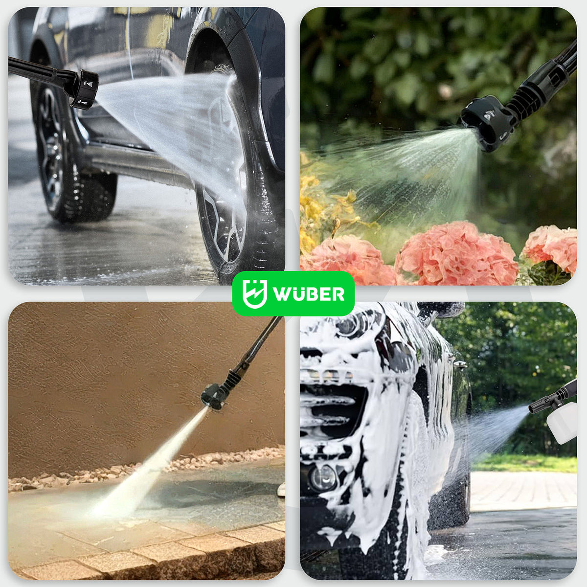 Myjka ciśnieniowa akumulatorowa 15 bar 240 l/h Share+ System 20 V WUBER