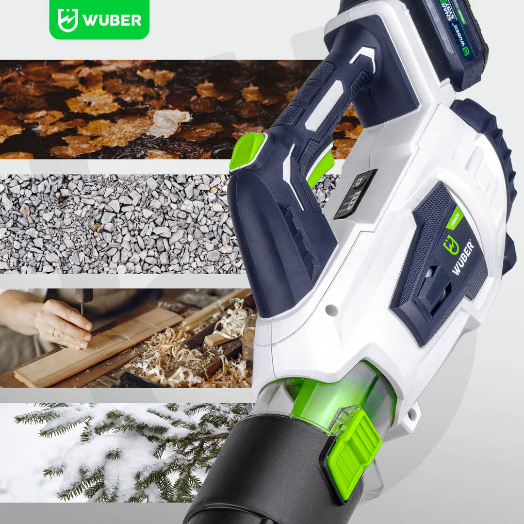 Dmuchawa akumulatorowa WUBER 4.0 Ah z ergonomiczną rączką i wydajnym silnikiem