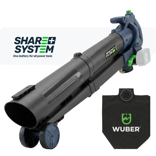 Dmuchawa akumulatorowa 2x20 V 245 km/h z rozdrabniaczem WUBER