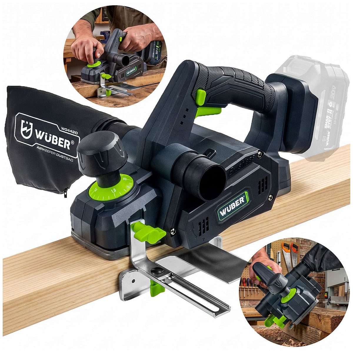Strug akumulatorowy 20 V 82 mm heblarka Share+ System SOLO WUBER