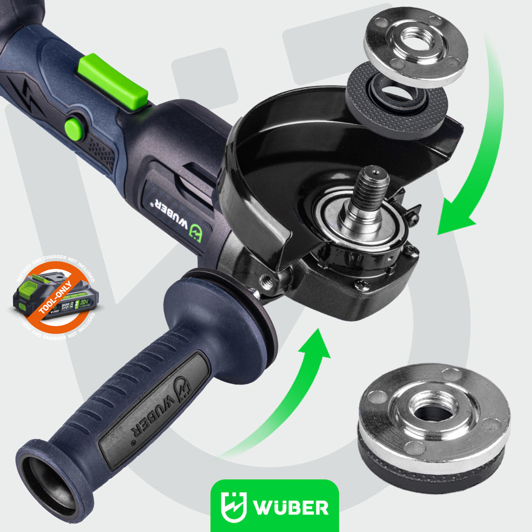 Szlifierka kątowa 20 V 125 mm akumulatorowa WUBER