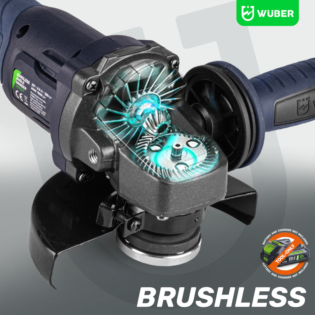 Szlifierka kątowa 20 V 125 mm akumulatorowa WUBER