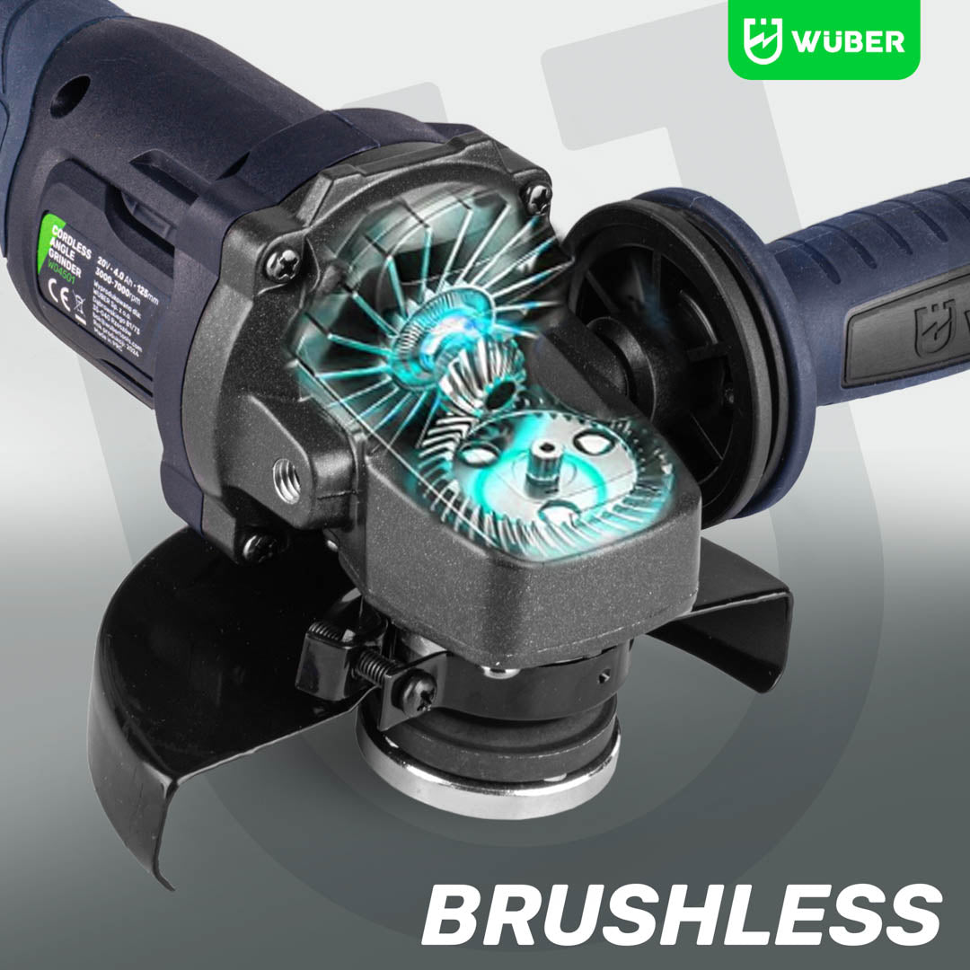 Szlifierka kątowa akumulatorowa 20 V średnica 125 mm WUBER