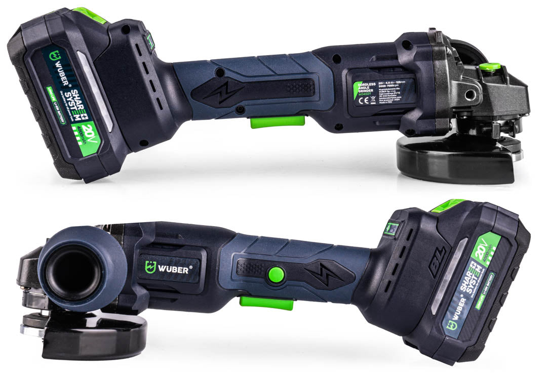 Szlifierka kątowa akumulatorowa 20 V średnica 125 mm WUBER