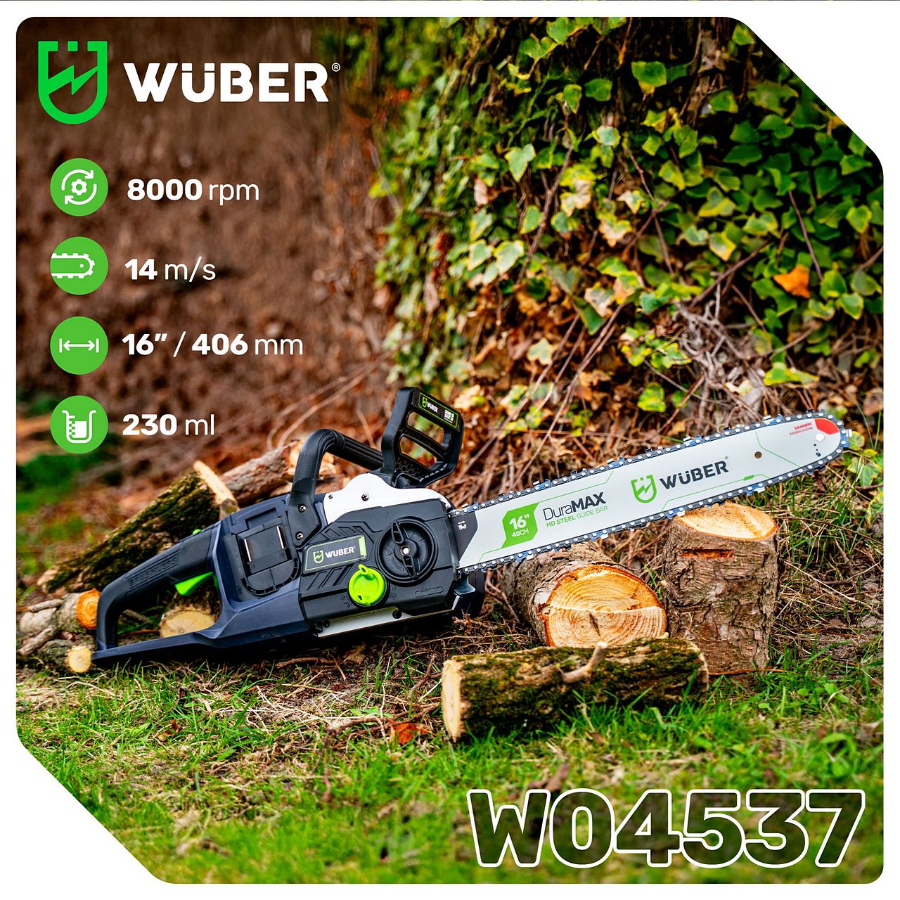 Piła akumulatorowa łańcuchowa 16" SOLO 1200 W 40 V WUBER