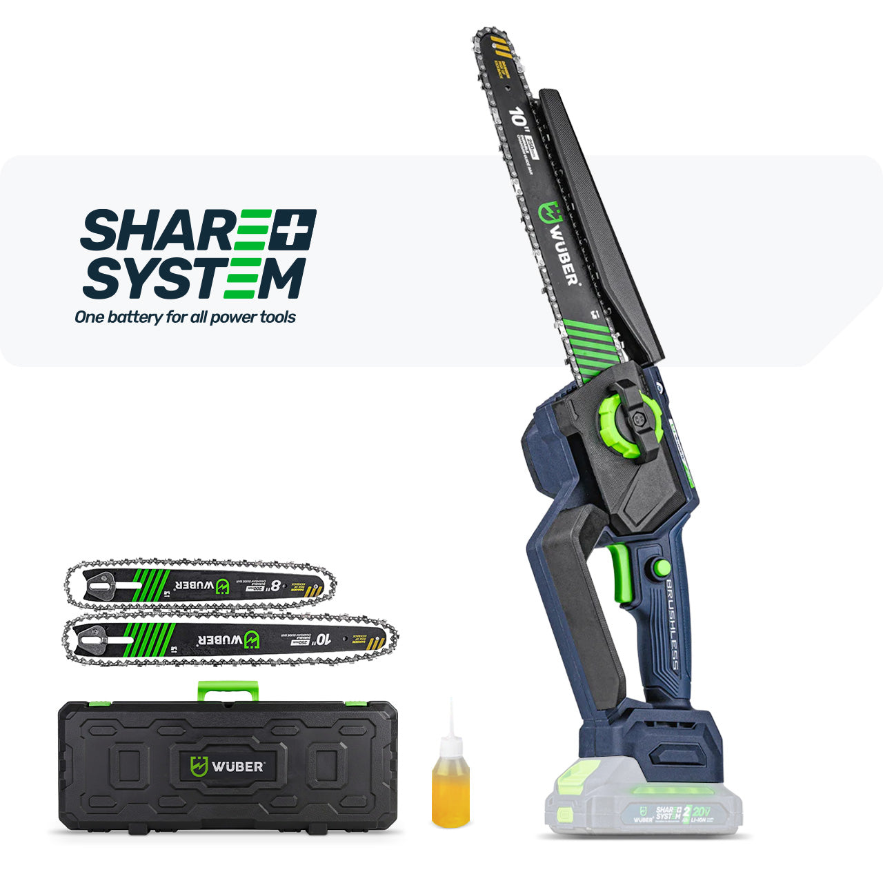 Mini piła łańcuchowa akumulatorowa 20 V 7,5 m/s bez akumulatora WUBER