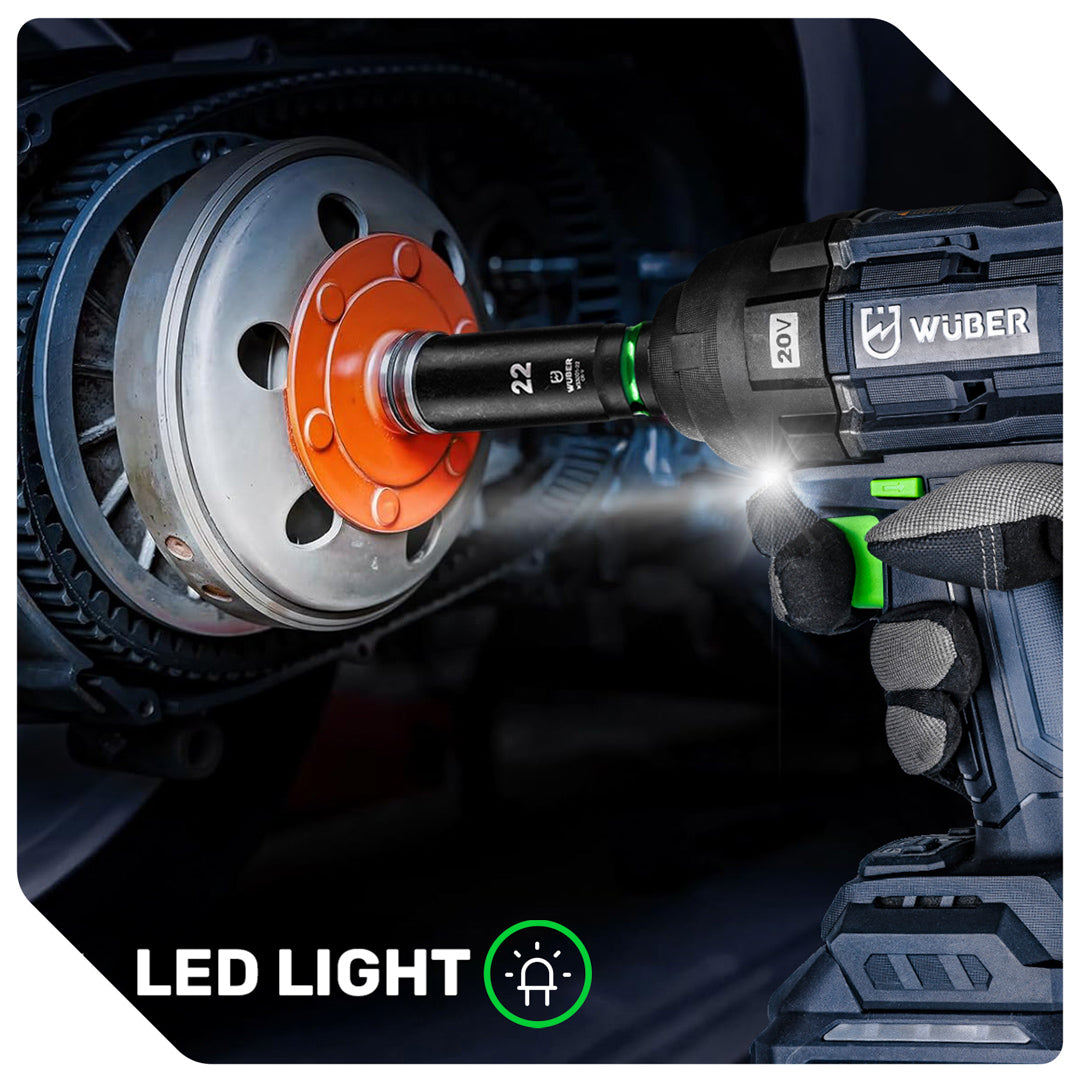 Klucz udarowy akumulatorowy bezszczotkowy 1000 Nm 20 V LED SOLO WUBER