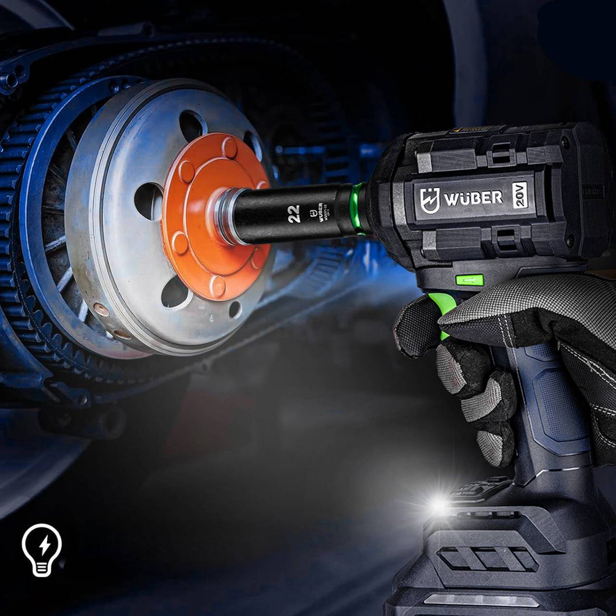 Klucz udarowy akumulatorowy bezszczotkowy 600 Nm 20 V Share+ System SOLO WUBER