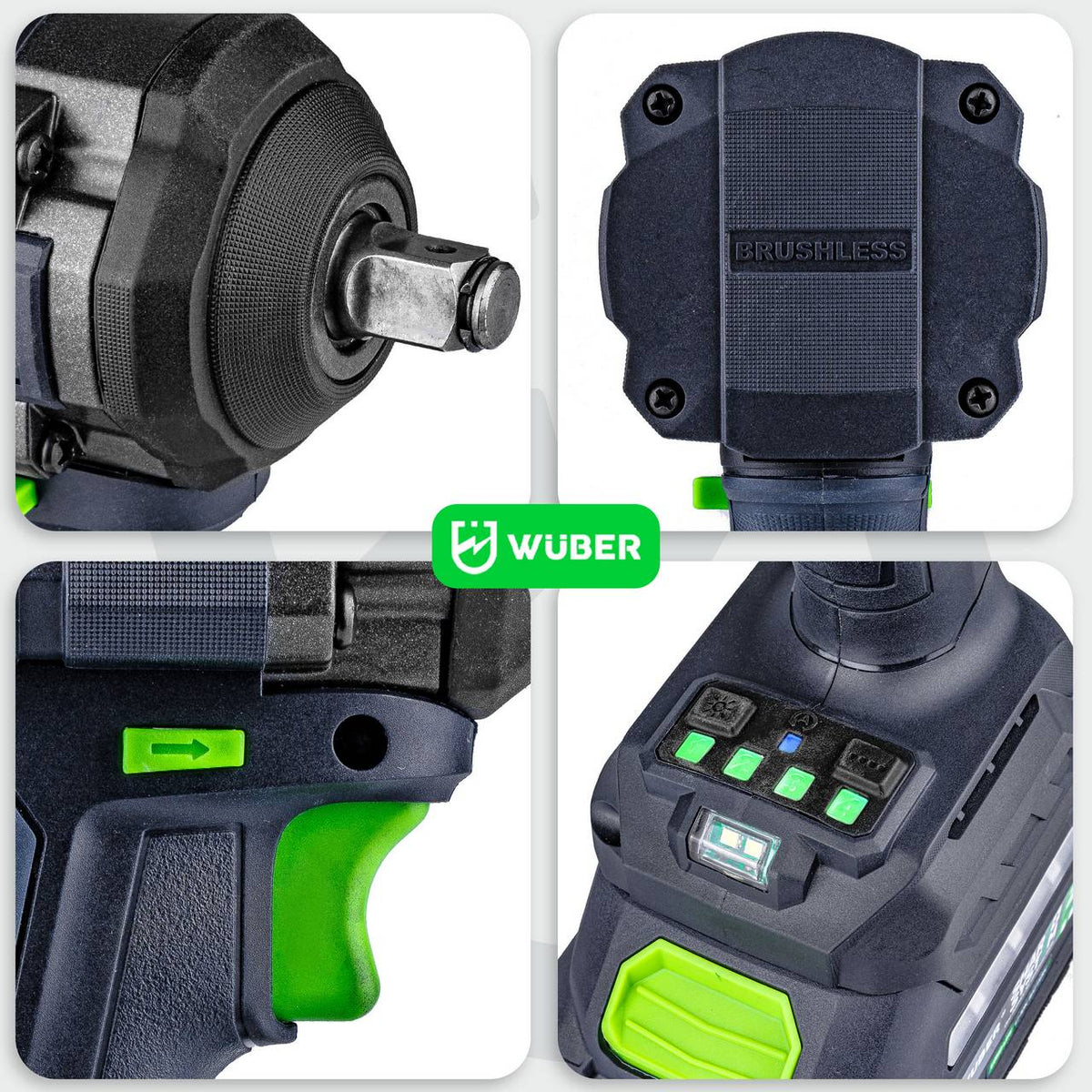 Klucz udarowy akumulatorowy bezszczotkowy 600 Nm 20 V Share+ System SOLO WUBER