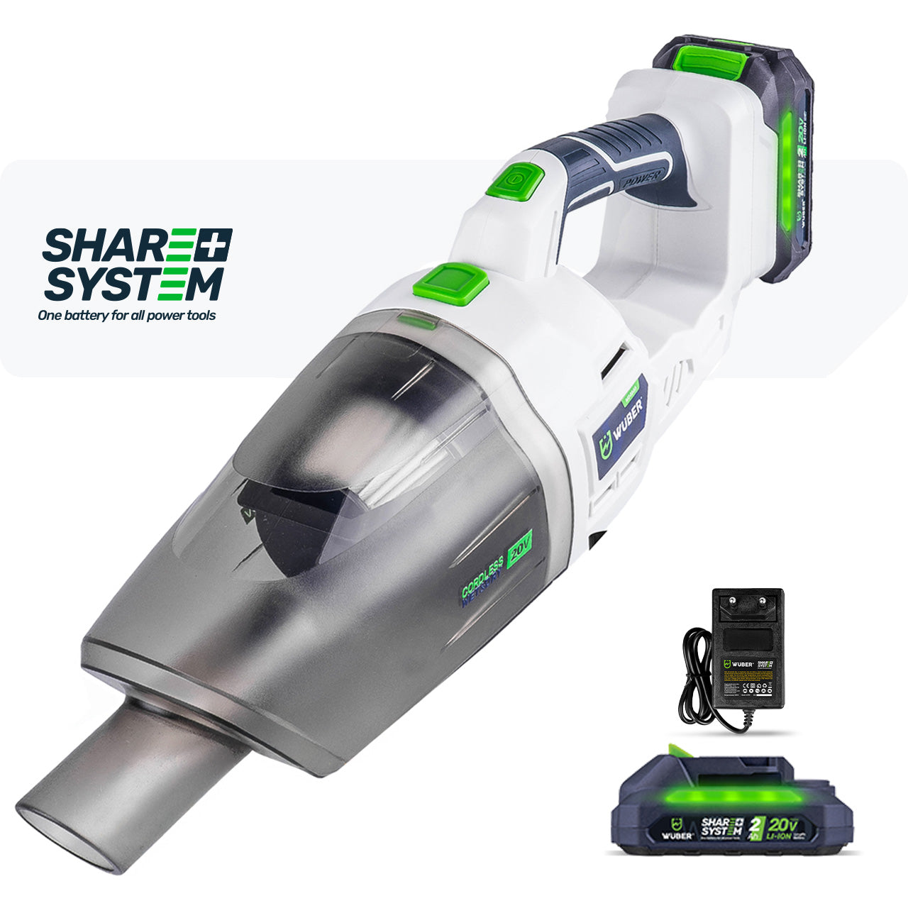 Odkurzacz akumulatorowy 120 W +akumulator WUBER