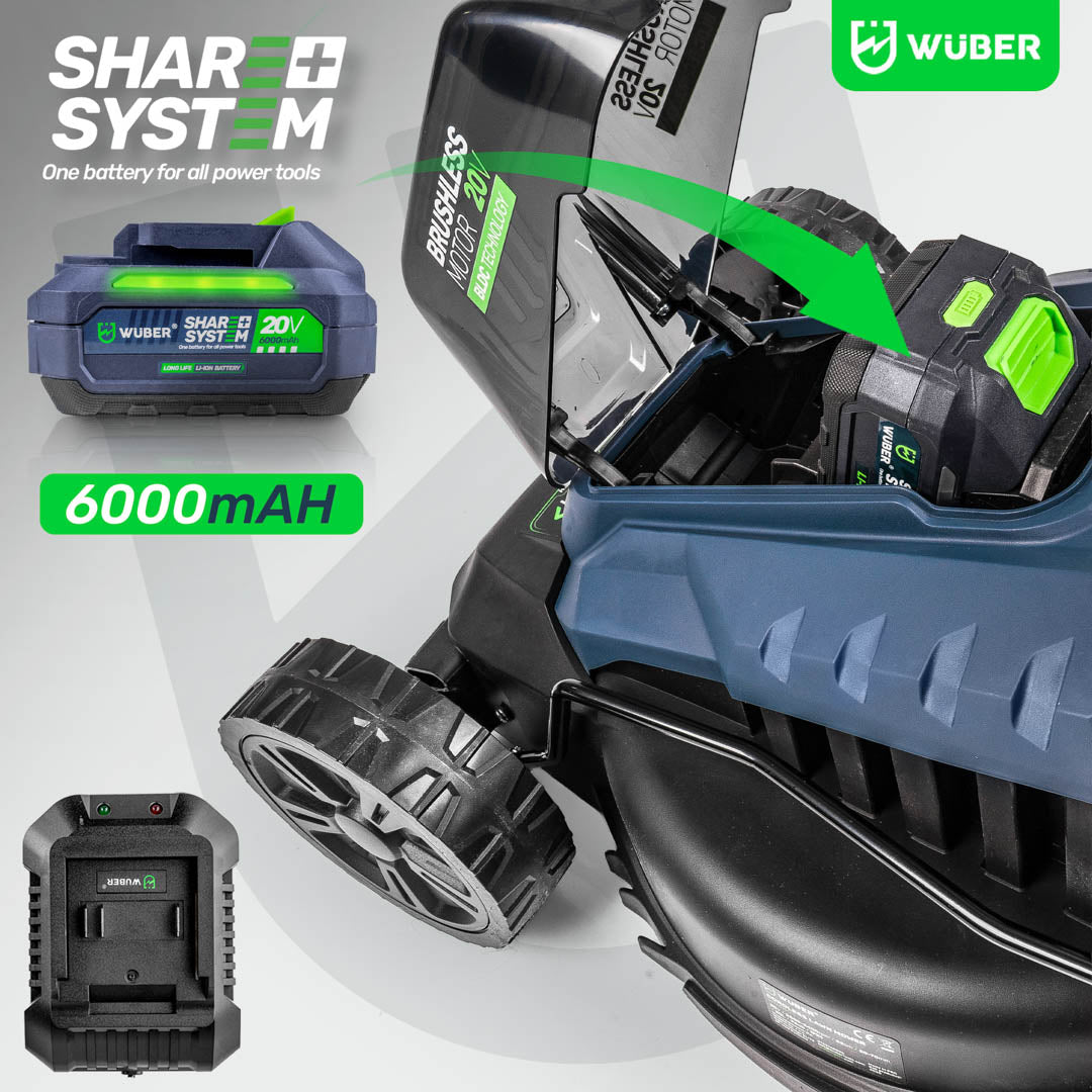 Kosiarka akumulatorowa bezszczotkowa 32 cm 20 V WUBER